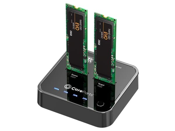 CoreParts MS-CLONER-SATA, SSD, SATA, M.2, USB 3.2 Gen 2 (3.1 Gen 2) Type-C, 10 Gbit/sek, lajittelu