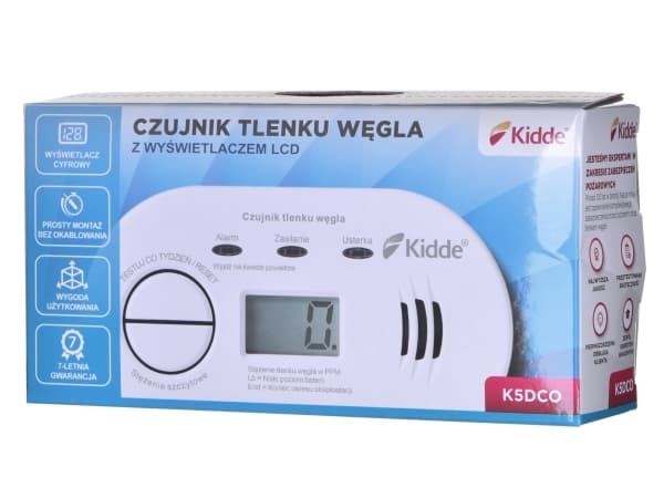 K5DCO Kidde LCD karbonmonoksiddetektor
