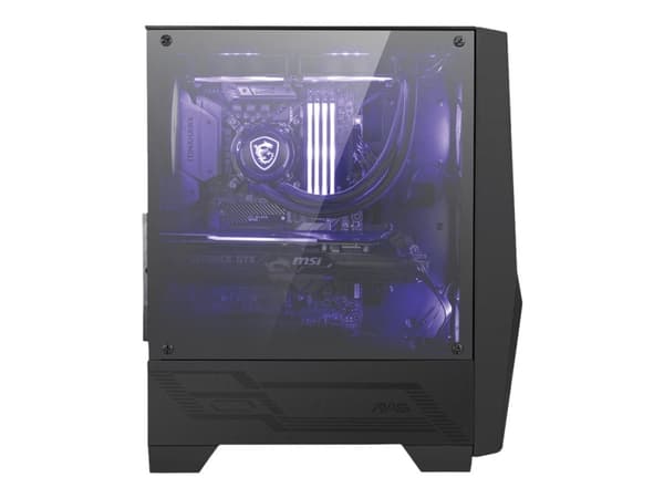 MSI MAG Forge 100M - Tower - ATX - sidepanel med vindu (herdet glass) - ingen strømforsyning (ATX) - USB/lyd