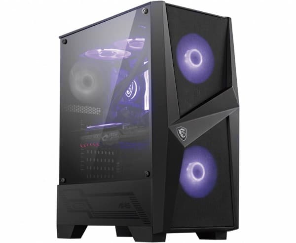 MSI MAG Forge 100M - Tower - ATX - sidepanel med vindu (herdet glass) - ingen strømforsyning (ATX) - USB/lyd