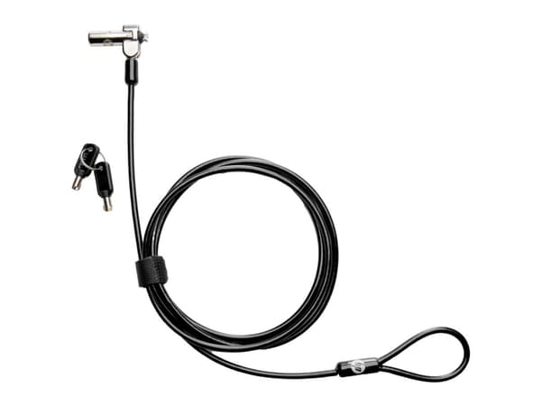 HP Nano Keyed Cable Lock, 1,83 m, Kod, Galvaniserat stål, Svart, Metallisk