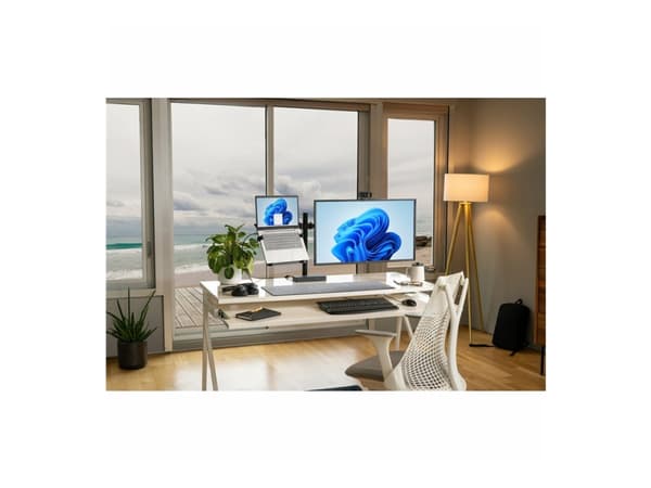 Kensington SmartFit Ergo Dual Extended Monitor Arm - Monteringssett - justerbar arm - for 2 skjermer - metall - svart - skjermstørrelse: inntil 32" -
