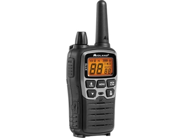Midland XT70, 24 kanaler, 446.00625 - 446.09375 MHz, LCD, AAA, Alkalinsk, 113 g