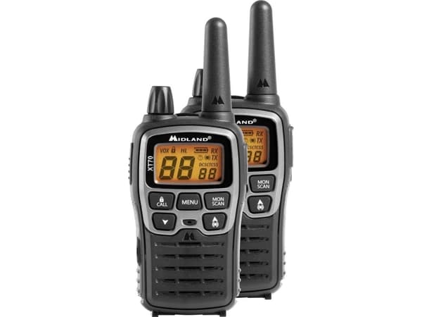 Midland XT70, 24 kanaler, 446.00625 - 446.09375 MHz, LCD, AAA, Alkalinsk, 113 g