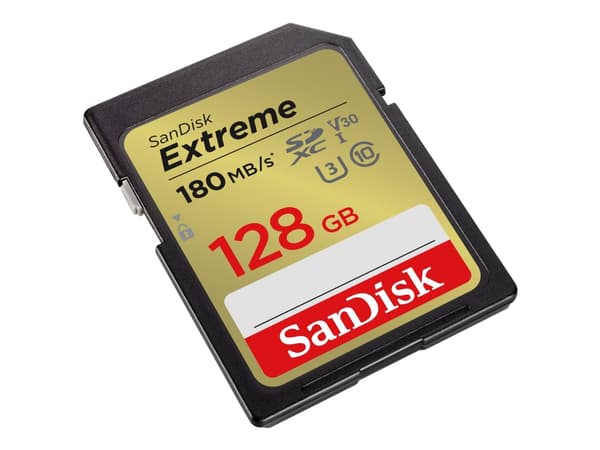 SanDisk - Flashminnekort - 128 GB - Video Class V30 / UHS-I U3 / Class10 - microSDXC UHS-I