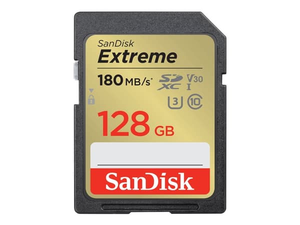 SanDisk - Flashminnekort - 128 GB - Video Class V30 / UHS-I U3 / Class10 - microSDXC UHS-I
