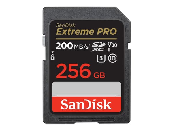 SanDisk Extreme Pro - Flashminnekort - 256 GB - Video Class V30 / UHS-I U3 / Class10 - SDXC UHS-I