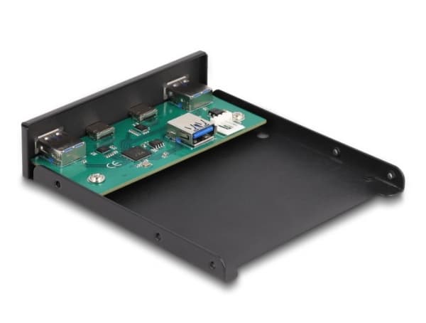 Delock - Lagerbrønnportspanel - USB-C x 2, USB 3.2 Gen 1 x 2 - svart
