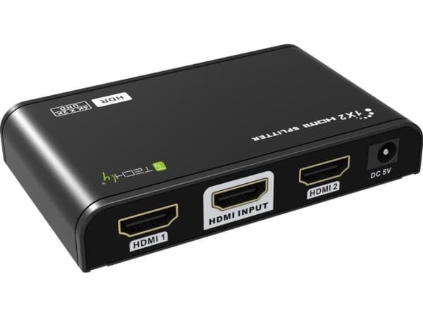 Techly 104837 HDMI 2.0 Splitter 1x2 4K 60Hz HDR EDID