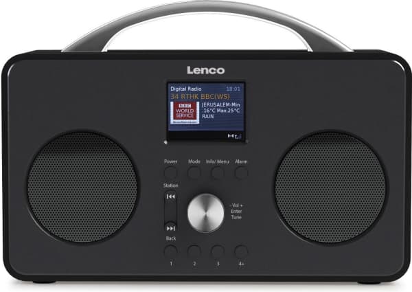 Lenco PIR-645BK, Kannettava, Digitaalinen, DAB, FM, 6 W, AAC, 2-suuntainen