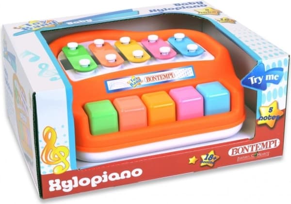 Bontempi Baby Xylopiano, Musiikkilelu, Ksylofoni, 1 vuosi/vuosia, Monivärinen