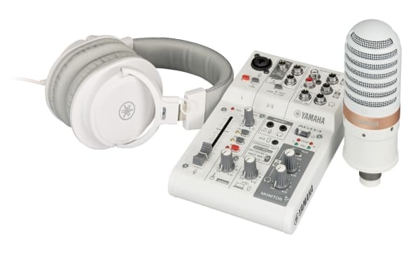 Yamaha AG03MK2WLSPK, 3 kanaler, Rack-montering, 4,5 W, Hvit