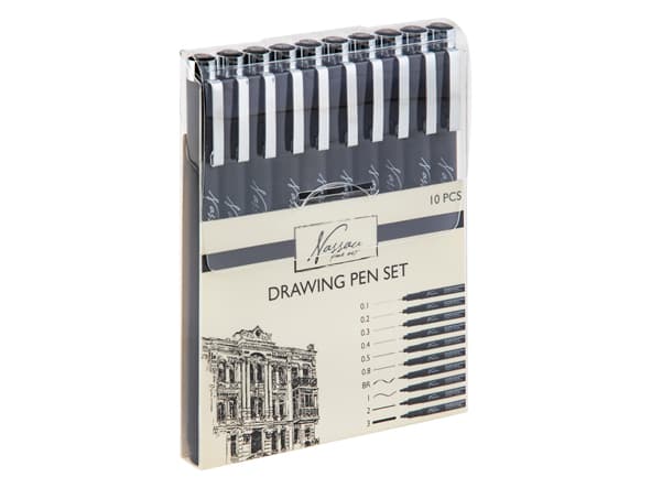Fineliners pennesæt, 10 stk