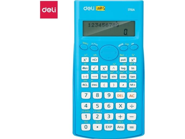 Deli kalkulator SCIENTIFIC KALKULATOR DELI 1710A 12-SIFFERT BLÅ
