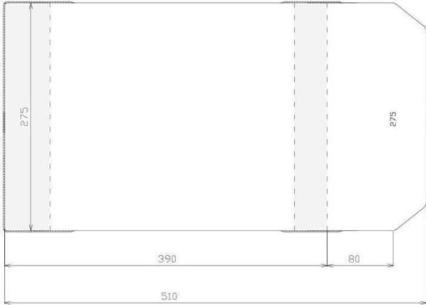 Stabel Justerbart deksel 275x470mm (50 stk)