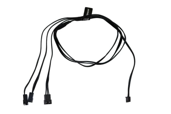 Alphacool 18602, 0,6 m, 3-pin, Rett, Rett, Sort, 18 g