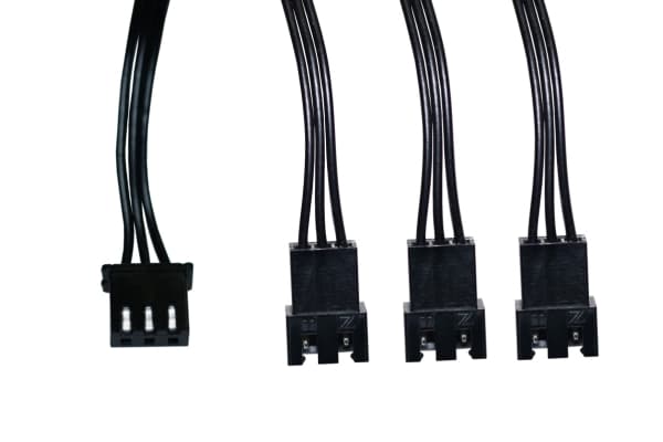 Alphacool 18601, 0,3 m, 3-pin, Rett, Rett, Sort, 12 g