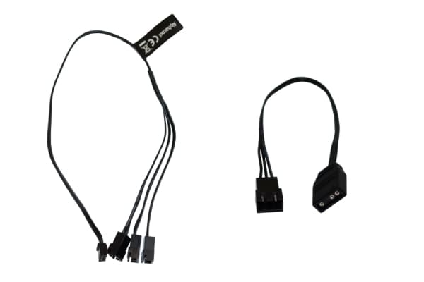 Alphacool 18601, 0,3 m, 3-pin, Rett, Rett, Sort, 12 g