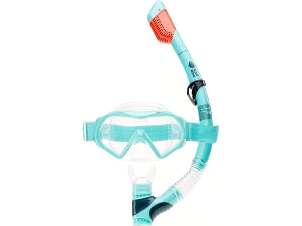 AquaWave dykkermaske + snorkel Håret sett blått