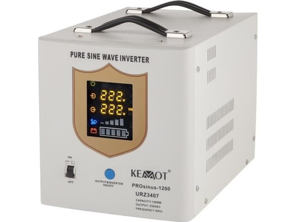 KEMOT PROsinus-2000 avbruddsfri strømforsyning med full sinus og ladefunksjon 12V 230V 2000VA 1200W