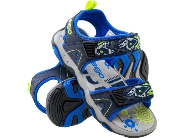 BEJO SANDALS AND SLIPPERS ELSI KIDS NAVY/LAKE BLUE/LIME 25