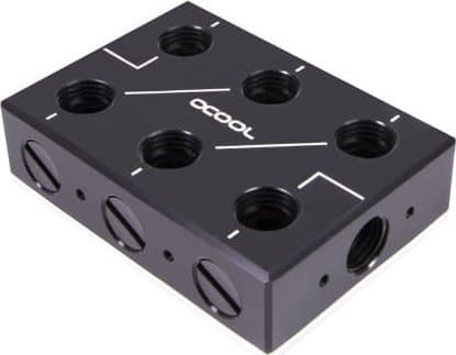 Alphacool 12994, Letkun välikappale, Asetaali, Kupari, Musta, 1/4", CE, FC, RoHS, 78 mm