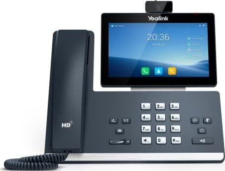Yealink T58W - VoIP-telefon med anrops-ID - 10-partis anropskapasitet - SIP, SIP v2 - 16 linjer - klassisk grå - med Yealink CAM50-kamera
