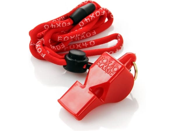 WHISTLE FOX 40 CLASSIC SAFETY rød + STRING 9903-0108