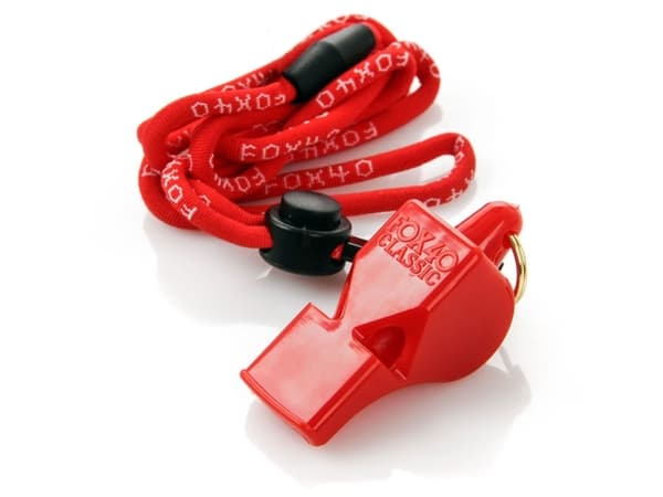 WHISTLE FOX 40 CLASSIC SAFETY rød + STRING 9903-0108