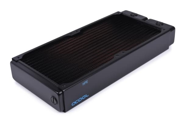 Alphacool 14441, Radiatior, Messing, Kopper, Stål, Sort, 1/4", 60 °C, 4 vifter