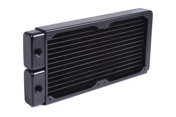 Alphacool 14376, Radiatior, mässing, Koppar, Stål, Svart, 1/4", 60 ° C, 4 fläkt/-ar