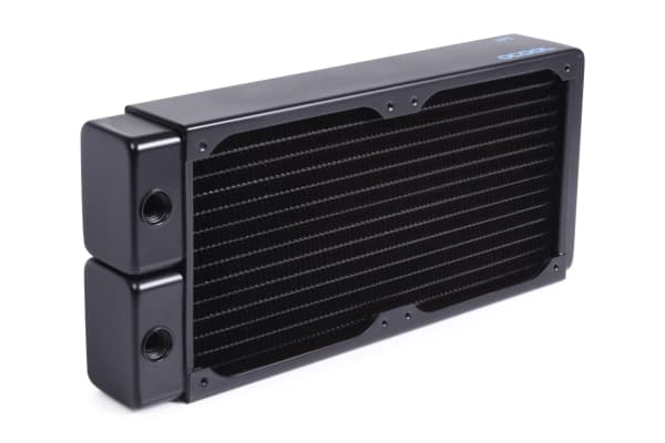 Alphacool 14439, Radiatior, Messinki, Kupari, Terästä, Musta, 1/4", 60 °C, 4 tuuletin(ta)