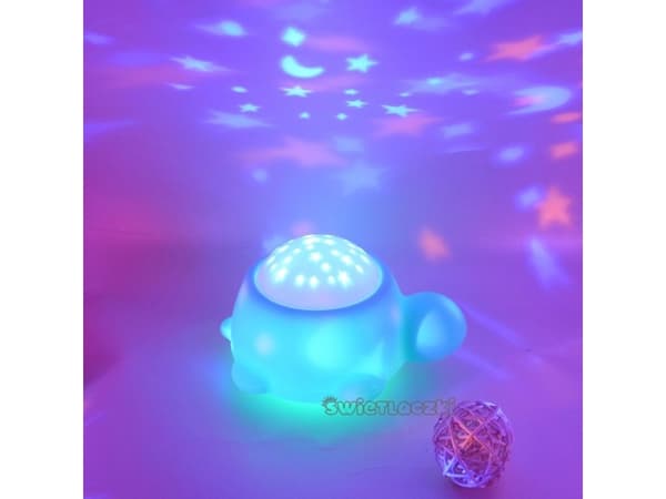 Mesmed Nattlampa, projektor med speldosa, Turtle Light Lamp