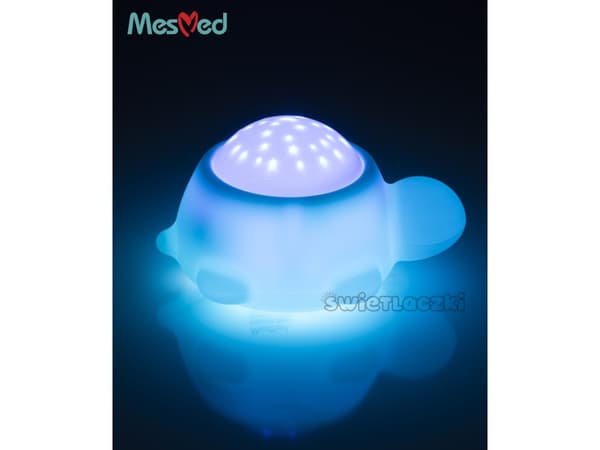 Mesmed Nattlampa, projektor med speldosa, Turtle Light Lamp
