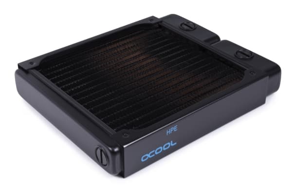 Alphacool 14470, Radiatior, Messing, Kopper, Stål, Sort, 1/4", 60 °C, 2 vifter