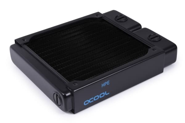 Alphacool 14468, Radiatior, mässing, Koppar, Stål, Svart, 1/4", 60 ° C, 2 fläkt/-ar