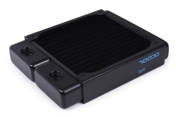 Alphacool 14468, Radiatior, mässing, Koppar, Stål, Svart, 1/4", 60 ° C, 2 fläkt/-ar