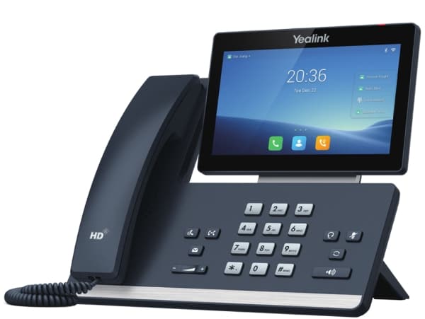 Yealink SIP-T58W - VoIP-telefon - med Bluetooth interface med nummerpresentation - 10-party samtalsförmåg - SIP, SIP v2, SRTP, RTCP-XR, VQ-RTCPXR - k