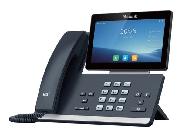 Yealink SIP-T58W - VoIP-telefon - med Bluetooth interface med nummerpresentation - 10-party samtalsförmåg - SIP, SIP v2, SRTP, RTCP-XR, VQ-RTCPXR - k