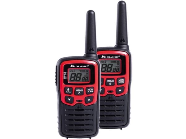 Midland XT10, 16 kanaler, 446.00625 - 446.09375 MHz, LCD, AAA, Alkalinsk, 73 g