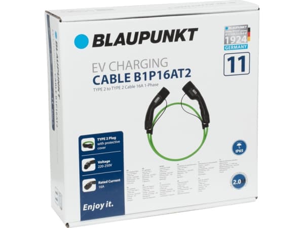 BLAUPUNKT Latauskaapeli E-Auto 16A/1Phase/Typ1-&gt;2/2m