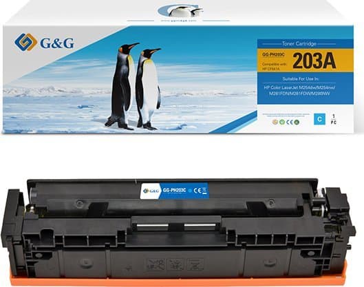 G&G Toner G&G-kompatibel toner med HP CF541A, NT-PH203C, HP 203A, cyan, 1300s