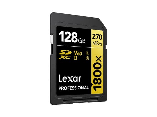 Lexar Professional 1800x SDXC 128 GB klasse 10 UHS-II/U3 V60-kort (LSD1800128G-BNNNG)