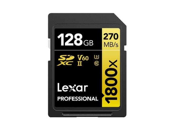 Lexar Professional 1800x SDXC 128 GB klasse 10 UHS-II/U3 V60-kort (LSD1800128G-BNNNG)