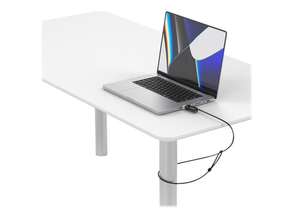 Compulocks Ledge Lock Adapter for MacBook Pro 16" M1, M2 & M3 with Combination Cable Lock - Sikkerhetssporlåsadapter - med kodelås - for Apple MacBoo
