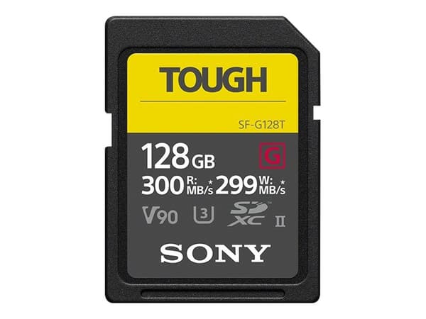 Sony SF-G series TOUGH SF-G128T - Flash-minneskort - 128 GB - Video Class V90 / UHS-II U3 / Class10 - SDXC UHS-II