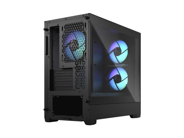 Fractal Design Pop Mini Air RGB - Tower - micro ATX - genomskinlig sidopanel (härdat glas) - ingen strömförsörjning (ATX) - svart TG ljus ton - USB/l
