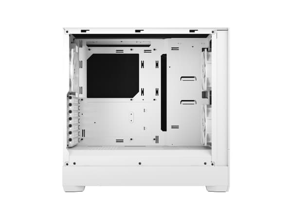 Fractal Design Pop Silent - Tower - ATX - genomskinlig sidopanel (härdat glas) - ingen strömförsörjning (ATX) - vit TG genomskinlig ton - USB/ljud