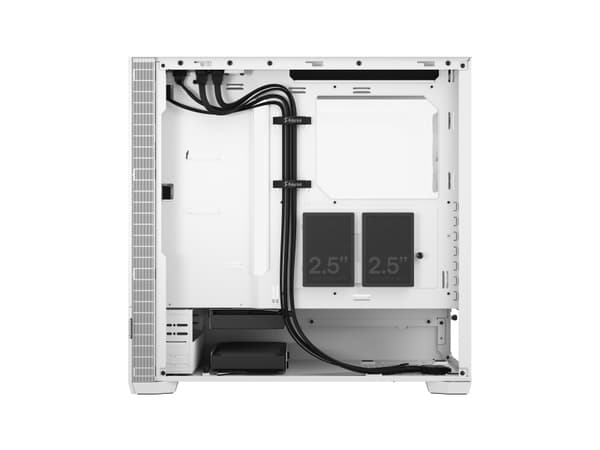 Fractal Design Pop Silent - Tower - ATX - genomskinlig sidopanel (härdat glas) - ingen strömförsörjning (ATX) - vit TG genomskinlig ton - USB/ljud
