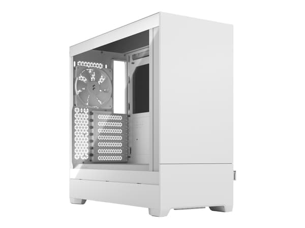 Fractal Design Pop Silent - Tower - ATX - genomskinlig sidopanel (härdat glas) - ingen strömförsörjning (ATX) - vit TG genomskinlig ton - USB/ljud Vit